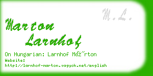 marton larnhof business card